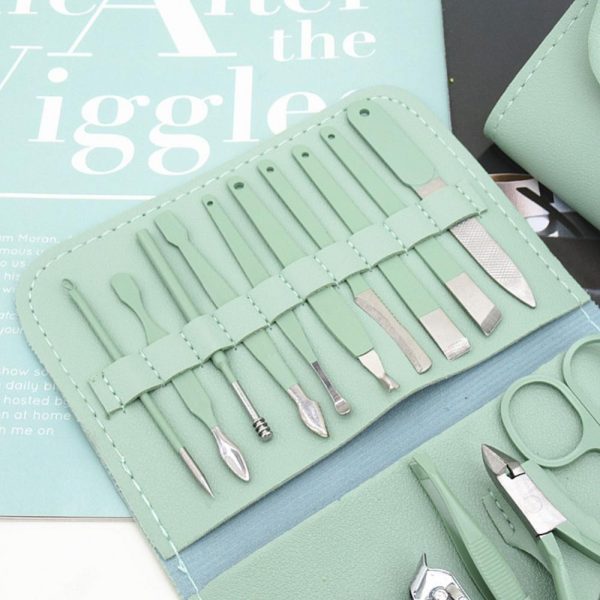 Zellix 16‑Piece Stainless Steel Manicure & Pedicure Kit – Complete Travel Grooming Set