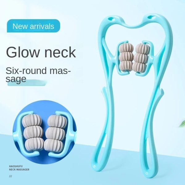 6‑Wheel Pressure Point Neck Massager – Relieve Neck, Shoulder & Back Pain