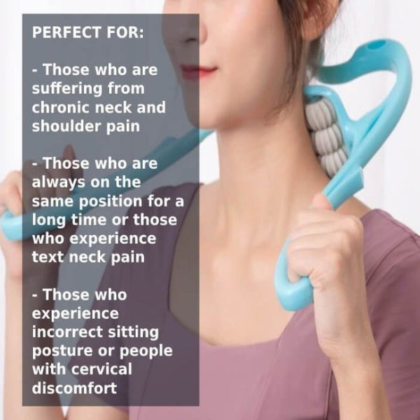 6‑Wheel Pressure Point Neck Massager – Relieve Neck, Shoulder & Back Pain