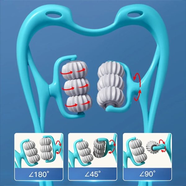 6‑Wheel Pressure Point Neck Massager – Relieve Neck, Shoulder & Back Pain