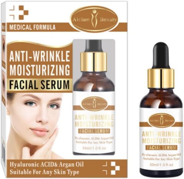 Aichun Beauty Anti-Wrinkle Serum – Hyaluronic Acid & Argan Oil, 30 ml
