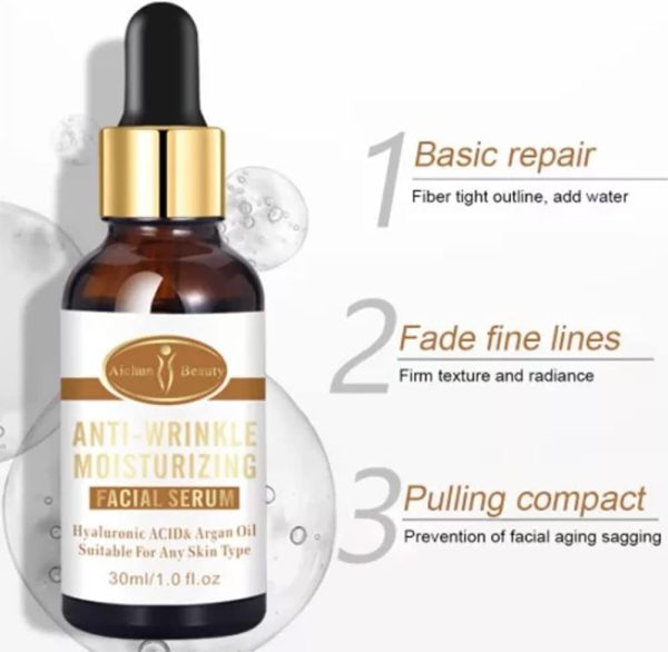 Aichun Beauty Anti-Wrinkle Serum – Hyaluronic Acid & Argan Oil, 30 ml