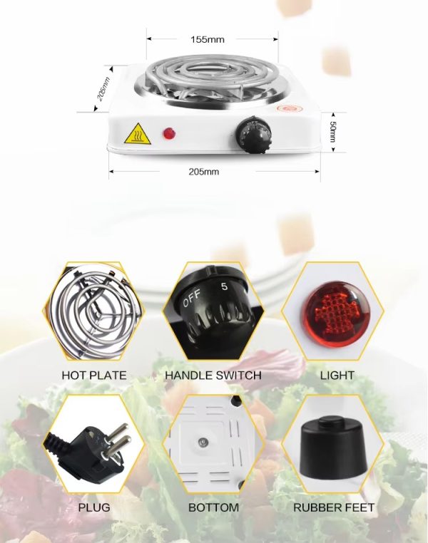 Single Burner Electric Stove – Compact & Easy-to-Clean Hot Plate for Home & Travel