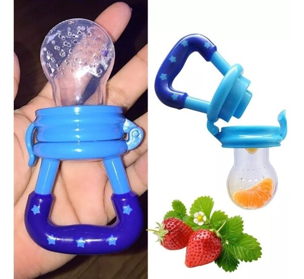 ā
Baby Fruit Feeder Spoon ā Safe Silicone Pacifier for Self-Feeding & Teething Relief