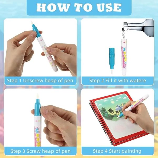 Magic Water Painting Book