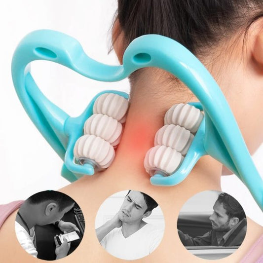 6‑Wheel Pressure Point Neck Massager – Relieve Neck, Shoulder & Back Pain