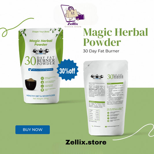 Magic Herbal Powder – 30 Day Fat Burner | 100% Natural Weight Loss & Belly Fat Reducer with Free Diet Plan
