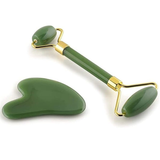 Zellix™ Marble Jade Combo Set – Jade Roller, Ice Roller & Derma Roller (Pack of 3)
