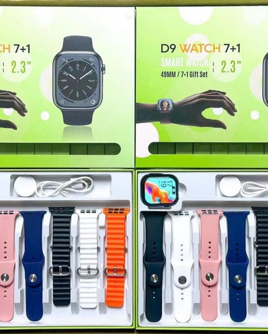 D9 Ultra Smart Watch Series 9 – 2.09″ HD Display, Bluetooth Calling – Includes 7 Straps