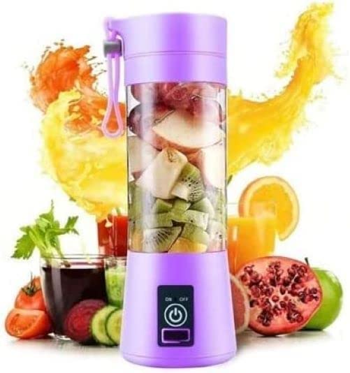 Portable Mini Juicer Blender (USB Rechargeable, 6- Blade, 380 ml